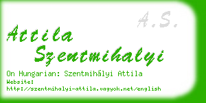 attila szentmihalyi business card